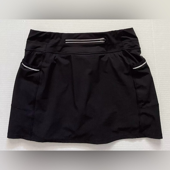 Athleta Black Tennis•Golf•Workout Skirt Skort Back Zip Pocket Side Pockets S - Picture 2 of 6